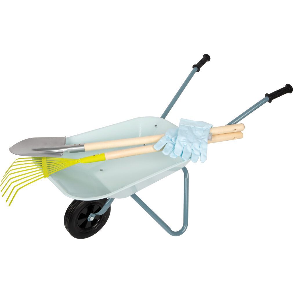 Small Foot Brouette avec Outils de Jardin, y Compris Gants, bêche et râteau, Jouets de Plein air, dès 3 Ans, 11627 Small Foot Brouette avec Outils de Jardin, y Compris Gants, bêche et râteau, Jouets de Plein air, dès 3 Ans, 11627