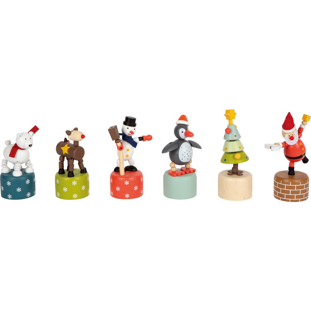 Weihnachts-Drückfigur aus Holz 12 cm