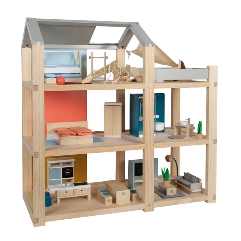 Maison De Poupées En Bois CUTEROOM – Kit DIY Avec Meubles (34 Pièces) – Maquette à Assembler – Dès 8 Ans