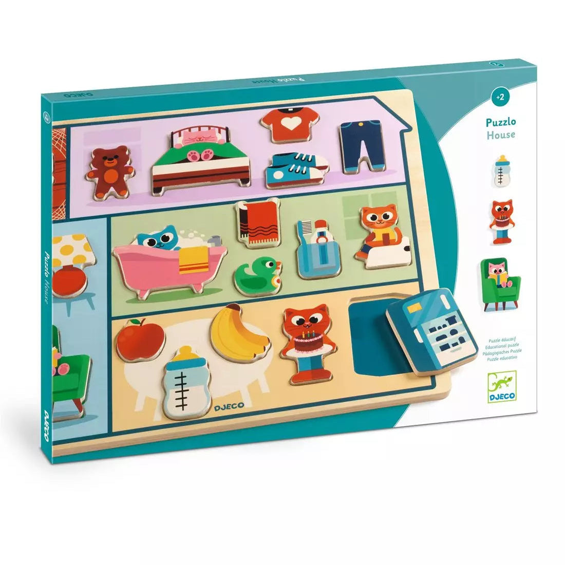 Wooden House Inset Puzzle 22 Pieces for Ages 2+ – L'Oiseau de Paradis